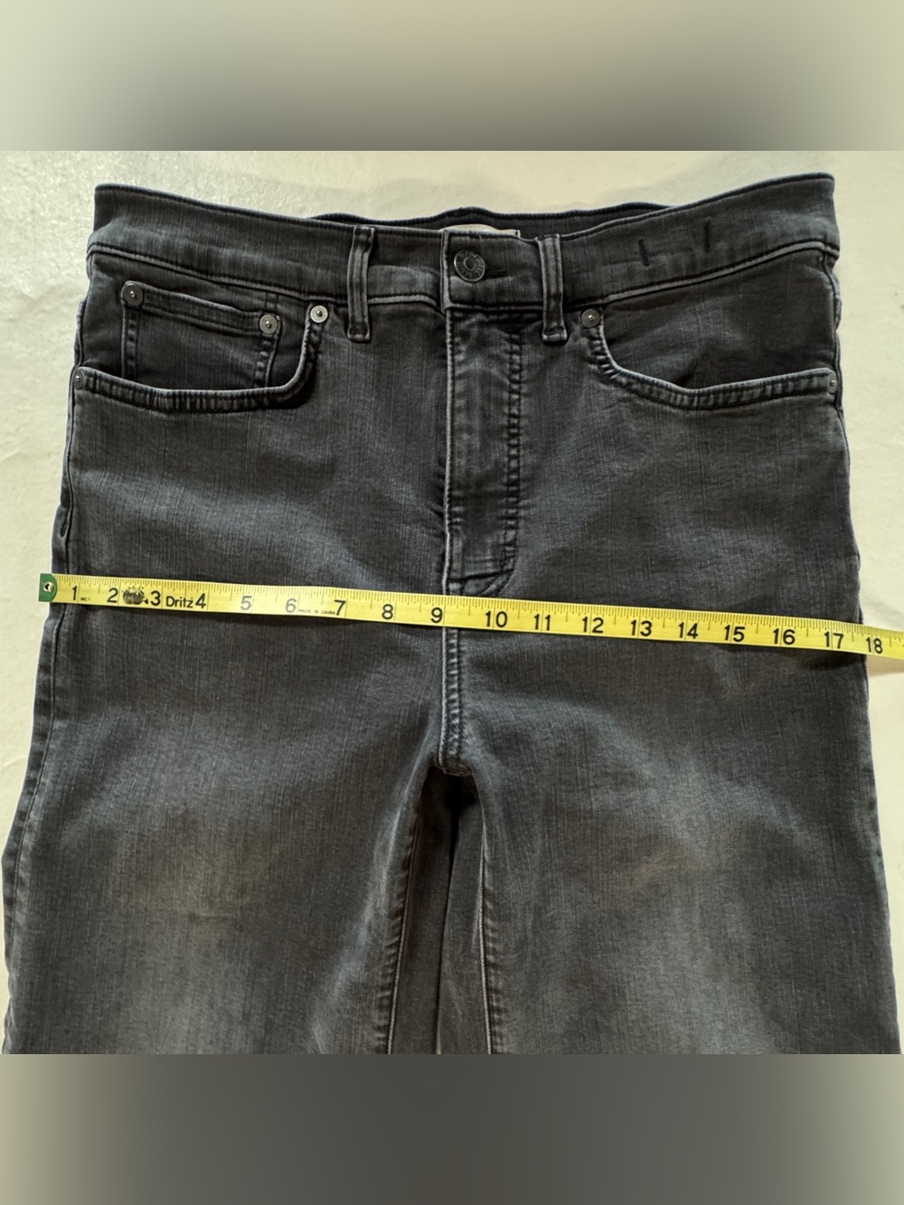 Madewell NT919 Flared Wide-Leg High-Rise Cropped Raw Hem Faded Black (29) - Picture 8 of 16